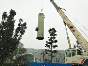 立式污水泵站是中小型泵站的不錯選擇，主要用于河道截留、城鎮(zhèn)污水收集輸送。 立式污水泵站帶有內(nèi)部維修平臺和地面控制柜，在工廠內(nèi)預(yù)裝和測試完成，現(xiàn)場安裝方便時間短，系統(tǒng)可靠?？刂乒穹旁陧斏w上或放在地面上，也可放在設(shè)備間內(nèi)?？梢月短彀惭b使用也可以建造維修間，可設(shè)起吊裝置，便于水泵和格柵安裝維護(hù)。